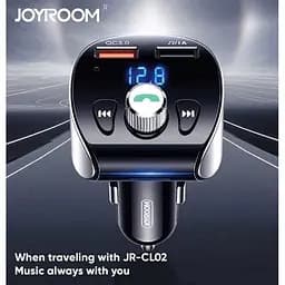 FM-блютуз автомобільний модулятор Joyroom JR-CL02 трансмітер адаптер зарядний пристрій - мініатюра 8