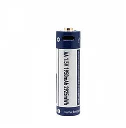 Акумулятор Keeppower AA 14500 1,5В 1950 mAh з micro USB (Синій з білим) - мініатюра 3