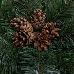 Декоративний штучний свічник-вінок Lugi SOK-O-2 із засніженими кінчиками на 1 свічку зелений - мініатюра 2