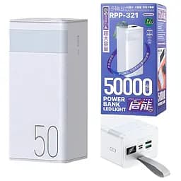 Зовнішній акумулятор Remax RPP-321 Chinen QC 22.5W + PD 20W 50000 mAh білий - мініатюра 4