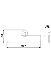 Тримач для рушника Frap F1903-2 30 см 1/80 Хром - мініатюра 2