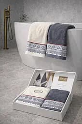 Набір турецьких рушників для ванної 2 шт (100х150 см, 50х90 см) TC303376212