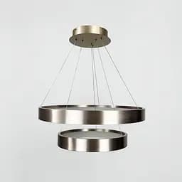 Современная кольцевая люстра в двойном сатиновом каркасе Ø 60+40 см | Line F | Ст. MJ262-600+400 Carmine