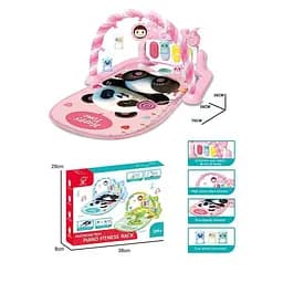 Килимок розвиваючий 76х56 см, висота дуги 38 см, ростомір, піаніно, мелодії, підсвічування, 5 підвісок-брязкалець 1003