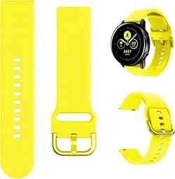 Силіконовий ремінець One Watchbands жовтий для Samsung Galaxy Watch 6, кріплення 20мм - розмір L (W1-5WB534543534) - мініатюра 2