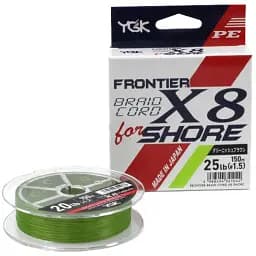 Шнур YGK Frontier Braid Cord X8 150 м (зелений) 1.5/0.205 мм 25 lb/11.3 кг