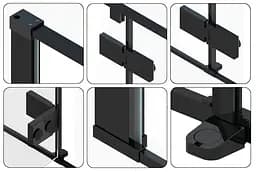 Душова кабіна Rea Fargo 80x100 black REA-K6950, Чорний, Універсальна, прозорий - мініатюра 4