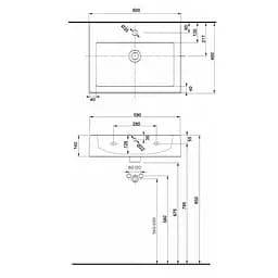 Раковина Kolo Twins 60x46 L51160000, Білий - мініатюра 3