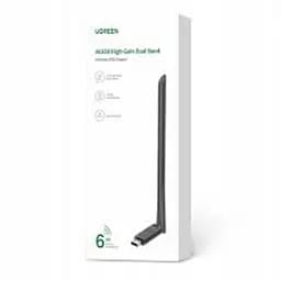 WI-FI-адаптер UGREEN CM496 AC650 High-Gain Dual Band Wireless USB Adapter(UGR-90339) (UGR-90339) - мініатюра 6