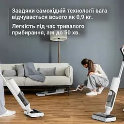 Rowenta Пилосос безпровідний X-Clean 5 Pro, 250Вт, вологе прибирання, конт пилок -0.5л, вода -0.65л, автон. робота до 50хв, вага-4.2кг, мікрофільтр, білий - мініатюра 9