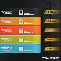 Набір резинок для фітнесу Trex Sport TX-065RBV 1-18кг - мініатюра 2
