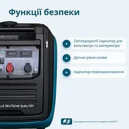 Konner & Sohnen Генератор постійного струму газобензиновий KS 48VGS-DC 3.3кВт 50-55В 60А електростартер 39кг - мініатюра 8