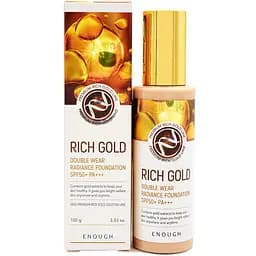 Тональний крем для обличчя Enough Rich Gold Double Wear Radiance Foundation Золото SPF50+ PA+++ відтінок 21, 100 мл - мініатюра 3