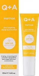 Антивіковий сонцезахисний крем для обличчя Q+A Peptide Anti-Ageing Daily Sunscreen SPF 50 50 мл - мініатюра 2