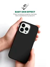 Силиконовый чехол для Apple iPhone 15 Pro, ICON2 Case, черный, противоударный, панель, защита всего корпуса, матовая поверхность Soft Touch, выступает над дисплеем, совместим с защитными стеклами и пленками, с микрофиброй, ArmorStandart (ARM70520) - мініатюра 8