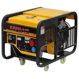 Генератор бензиновий KGL12000FE3, 3-фазний 220/400V, 50Hz, 11.9kVA/9.5kW, бак 25 л, витрата 3.75 л/год, пуск: стартер, 930х555х580 мм, 145 кг