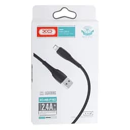 Кабель XO NB-P163 2.4A USB cable for Lightning 1 м Чорний - мініатюра 2
