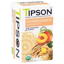 Чай трав'яний Tipson Ашваганда Імбир та персик, 30 г (828037)