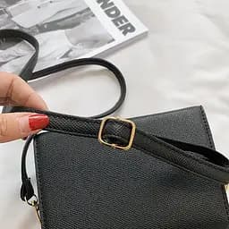 Жіноча сумка через плече крос-боді з екошкіри Lilly P2-14067904A Чорна - мініатюра 8