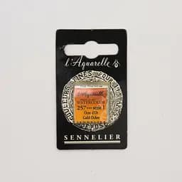 Акварельна фарба Sennelier, полукювета, S1, Золота охра (Gold Ochre)