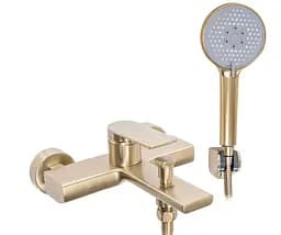 Змішувач для ванни Rea Verso настінний з виливом brushed gold REA-B6565 Золотий