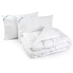 Набор одеяла и 2 подушки из искусственного лебединого пуха белый (172.139ЛПУ)