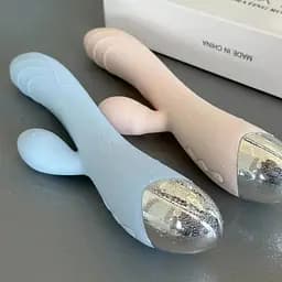 Масажер-кролик для подвійної стимуляції жіночий кліторально-піхвовий стимулятор