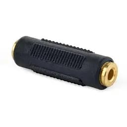 Звуковой переходник Cablexpert 3.5 мм F - 3.5 мм F черный (A-3.5FF-01)