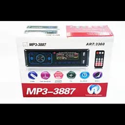 Автомагнітола, магнітола з пультом та сенсорним дисплеєм 3887 ISO+FM+USB+SD+AUX+Bluetooth 4x50W 1Din - мініатюра 6