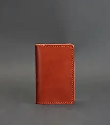 Кожаный кард-кейс (визитница) 6.0 светло-коричневый