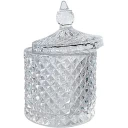 Ємність для зберігання Crystal Leo XL з кришкою скляна 11x13 cм 600 мл (83000182-1_YBCG-182-1)