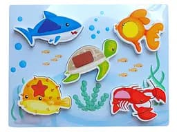 Деревянная игрушка Рамка-вкладыш пазлы, 30x22.5x1.5 см (в ассортименте)