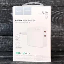 Зарядний пристрій Hoco C110A Lucky 35 W 2 виходи порти USB-C - мініатюра 6