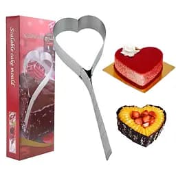 Розсувна форма для випікання та збирання тортів з нержавіючої сталі у вигляді серця 15-30 см, Kitchen Master Сірий 85288