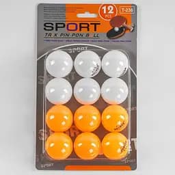 Набір тенісних м'ячиків для пінг понгу C 48014, 12шт на блістері (6900067480149)