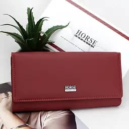 Кошелек женский кожаный Horse Imperial A0001 бордовый