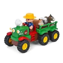 Трактор музичний з причепом та фігурками Limo Toy (укр.)