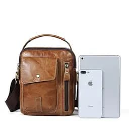 Чоловіча шкіряна сумка Vintage 18х21,5х6 см sum0020284