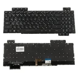 Клавіатура для ноутбука ASUS (GL703GS, GL703GM) rus, black, без фрейма, підсвічування клавіш(оригінал)
