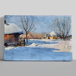 Інтер'єрна картина Українське село взимку, Васильківський Сергій, Україна, істория, інтер'єрний декор, 40×60 см (id6899)