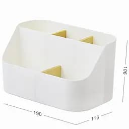 Органайзер для дрібниць МВМ My Home Scandinavia 19х11.6х10.6 см білий (FH-43 WHITE/WOOD) - мініатюра 6