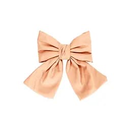 Детская зацепка-бант 0901-191-15 эко-кожа, персиковый