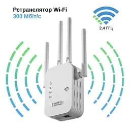 Ретранслятор-маршрутизатор XON ReLink X300R4 300Мбіт/с 2.4 ГГц Білий (CNRWSW021403W 4180) - мініатюра 2