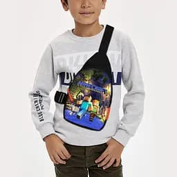 Сумка через плечо детская Minecraft Крипер 29х17 см сумка слинг для мальчика (02081)