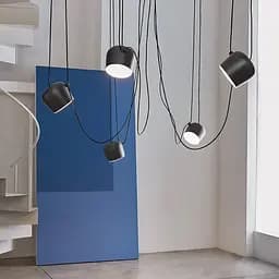 Светильник на 5 металлических плафонов с культовым дизайном Line F | Ст. MJ92/5 BK