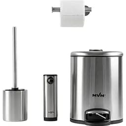 Набір аксесуарів для ванної кімнати МВМ My Home MVM-20 сріблястий (MVM-MH-20 SS/BLACK)