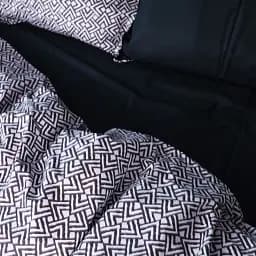 Підковдра MirSon Сатин 22-1386 Geometric Black 110х140 см (2200010472875) - мініатюра 3