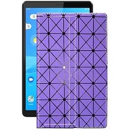 Чехол StatusCASE из экокожи для планшета Lenovo M8 TB-8705f Фиолетовый ромб