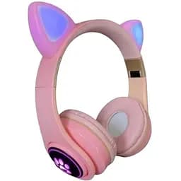 Навушники бездротові XPRO VIV-38M LED з котячими вушками рожеві (MER-15566_293)