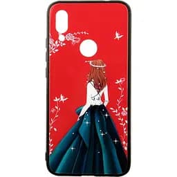 Чехол-накладка Toto Glass Fashionable Case Xiaomi Redmi 7 Green Dress Girl